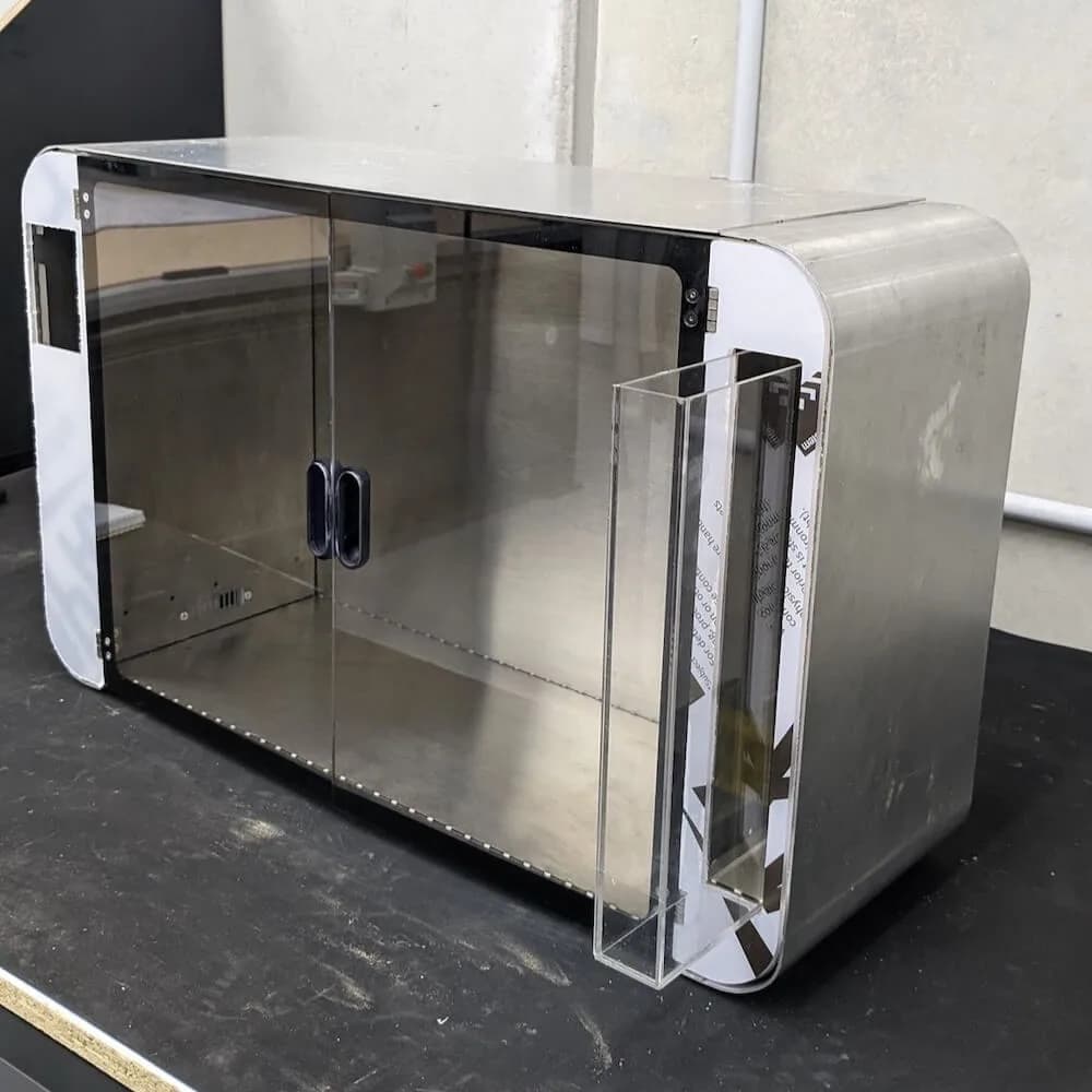 An early Flush prototype on the workbench