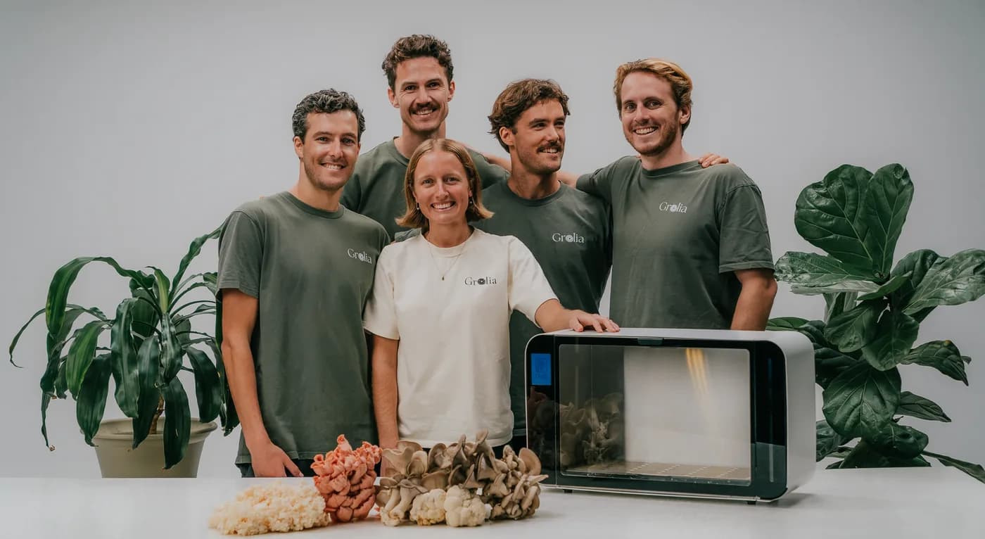 The Grolia team in the Newcastle workshop